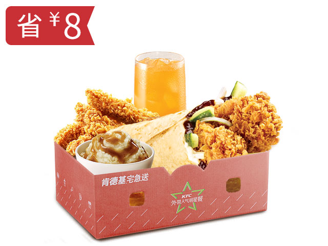 老北京鸡肉卷餐盒-香辣黄金鸡柳
